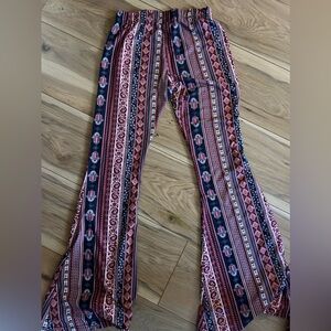 Hippy multi colored flare leggings